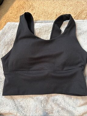 Jockey Black Seamless Racerback Sports Bra Crop